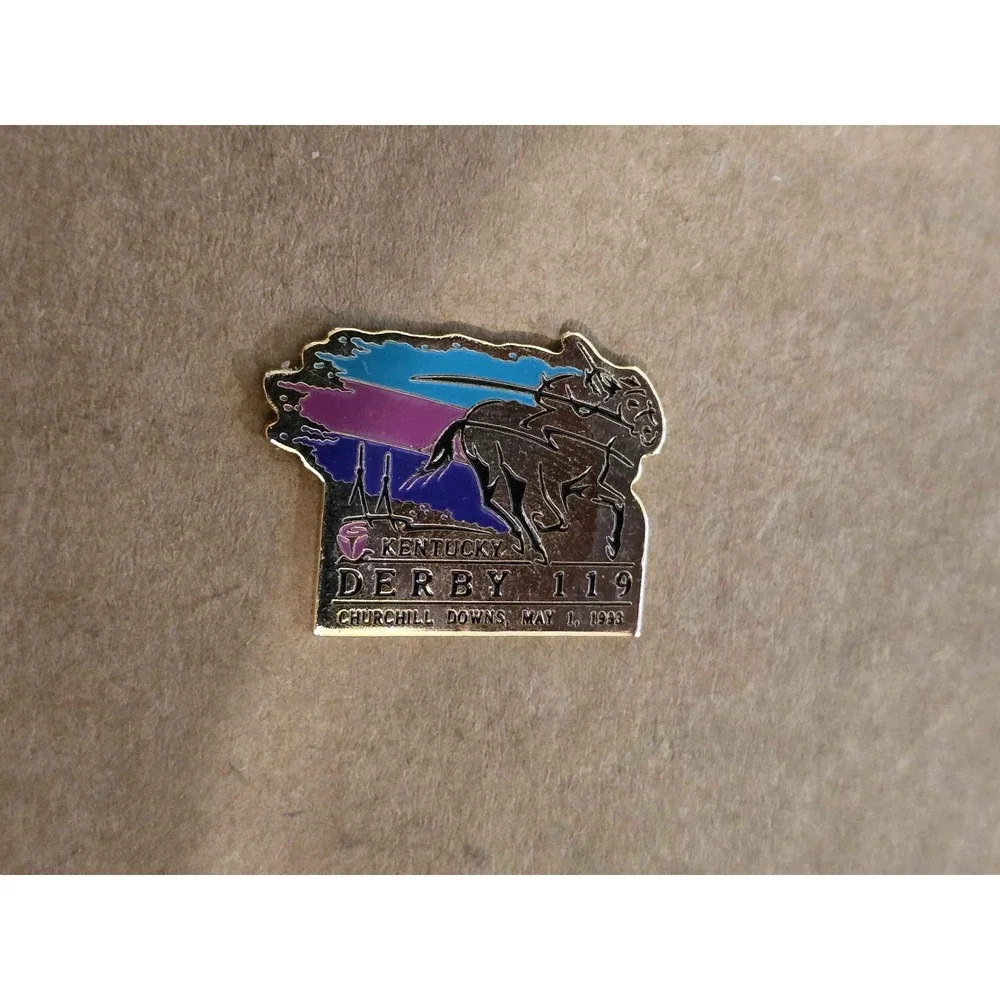 119th Kentucky Derby 1993 Churchill Downs Equestrian Lapel Vest Hat Pin G18